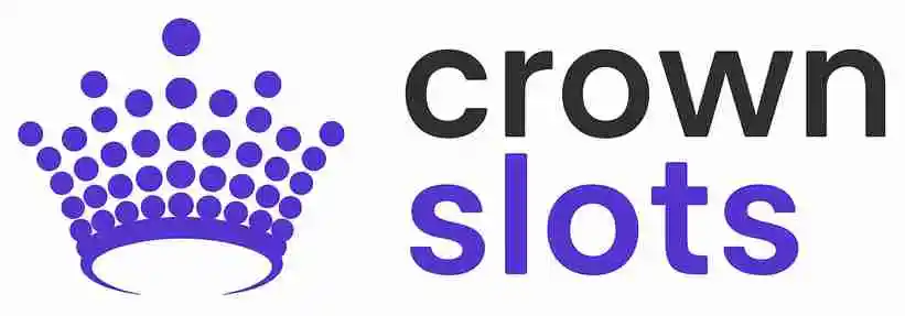 CrownSlots Casino logo with bold modern lettering on white background.