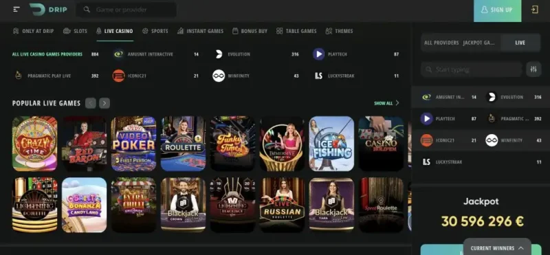 Drip Casino VIP Dashboard