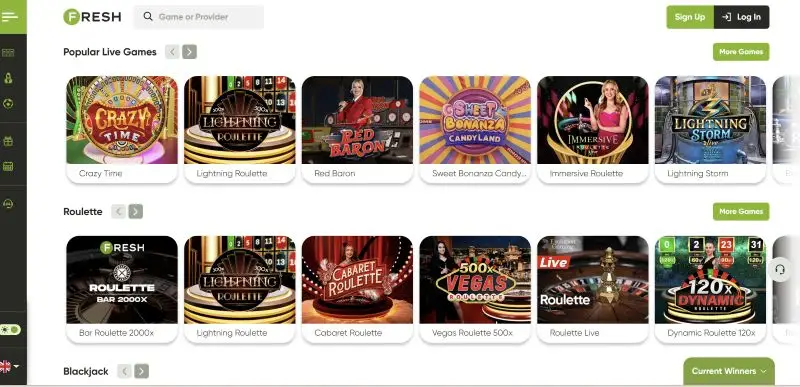 Fresh Casino Mobile App PWA