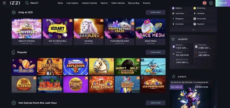 Izzi Casino VIP Program Tiers