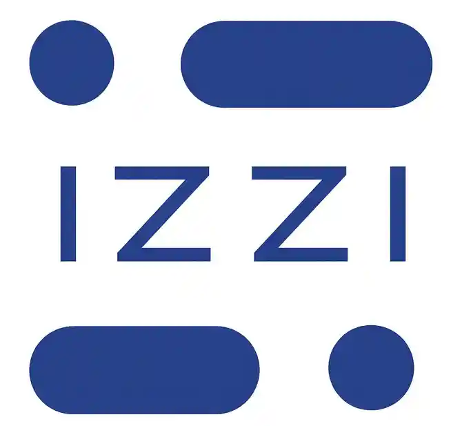 Izzi Casino logo with bold modern lettering on white background.