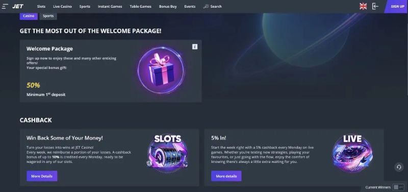 Jet Casino Live Dealer Action