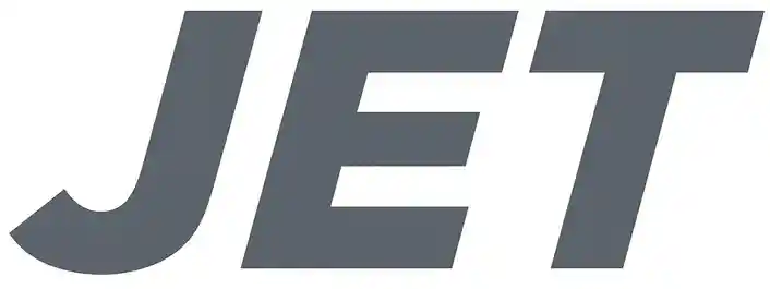 Jet Casino logo with bold modern lettering on white background.