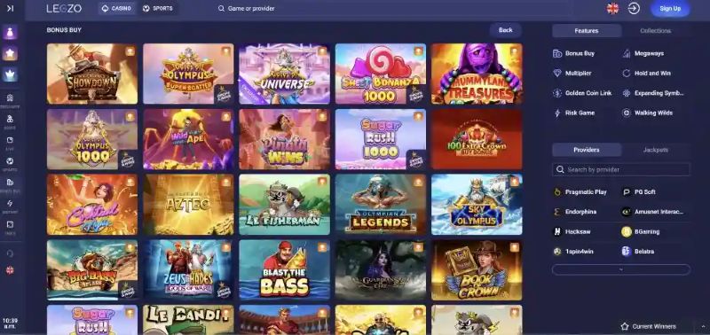 Legzo Casino Live Dealer Tables