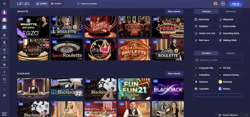 Legzo Casino Bonus Architecture