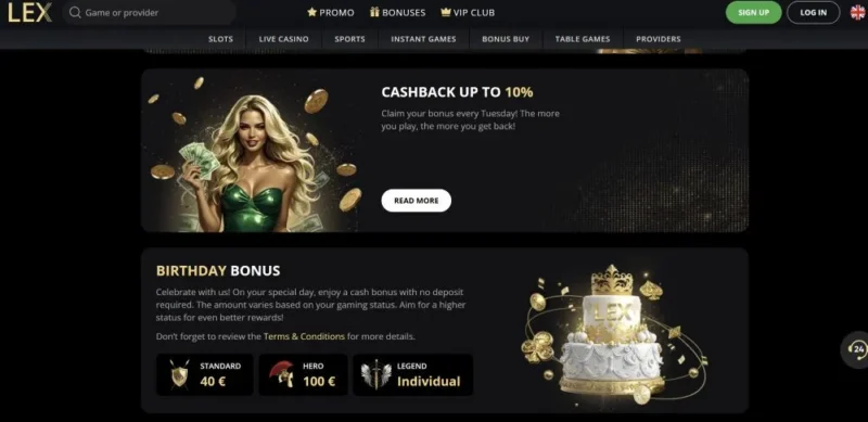 Lex Casino New Zealand Interface