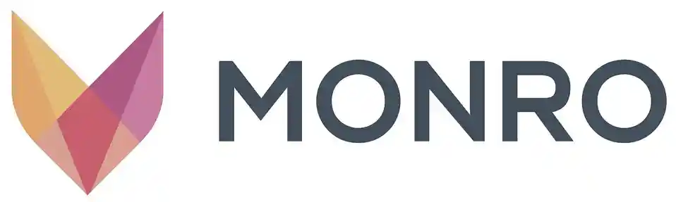 Monro Casino logo with bold modern lettering on white background.