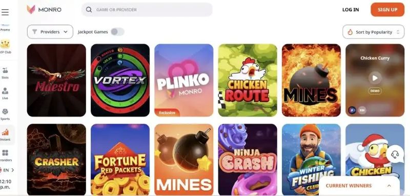 Monro Casino Live Dealer Tables