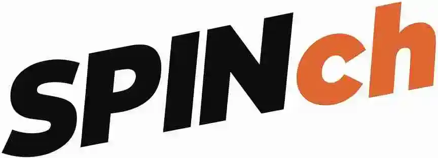 Spinch Casino logo with bold modern lettering on white background.