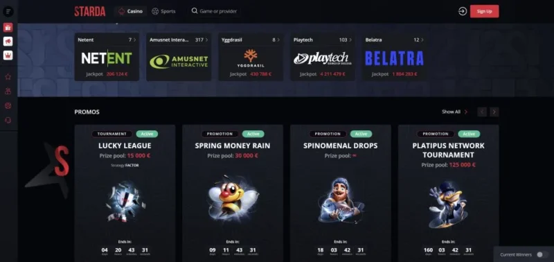 Starda Casino Gameplay Features