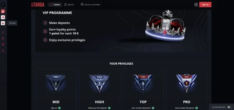 Starda Casino Platform Details