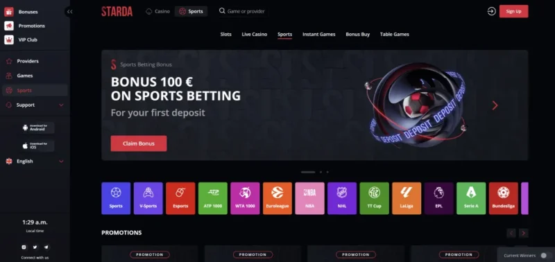 Starda Casino Mobile PWA Experience